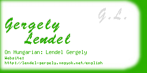 gergely lendel business card